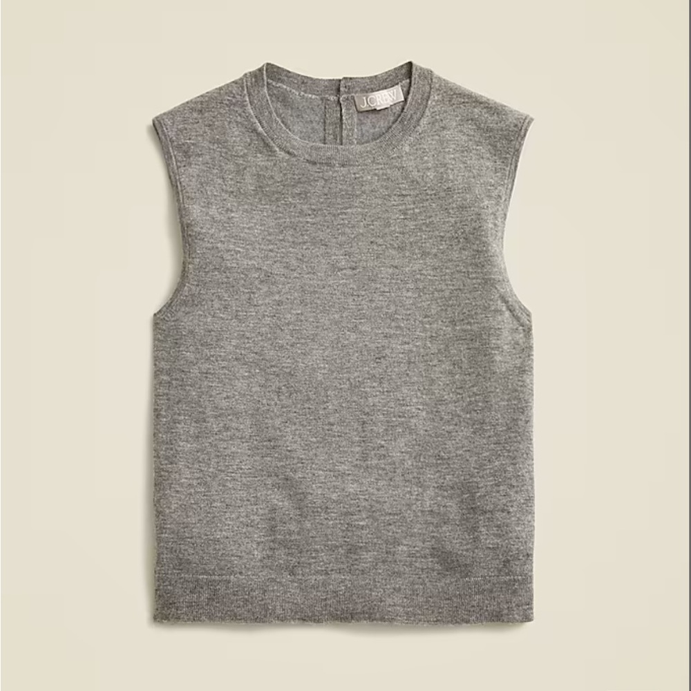 Featherweight cashmere-blend cropped sweater shell